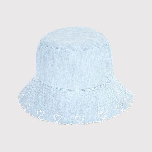 女童浅蓝色牛仔渔夫帽