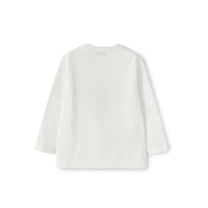 儿童白色印花棉T恤