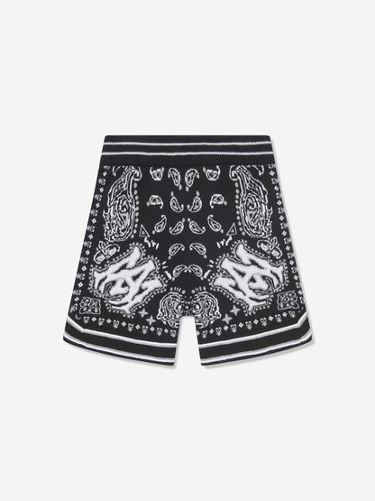 Amiri 男童黑色方巾短裤
