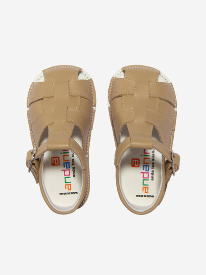 Baby Buckle Strap Sandals in Brown