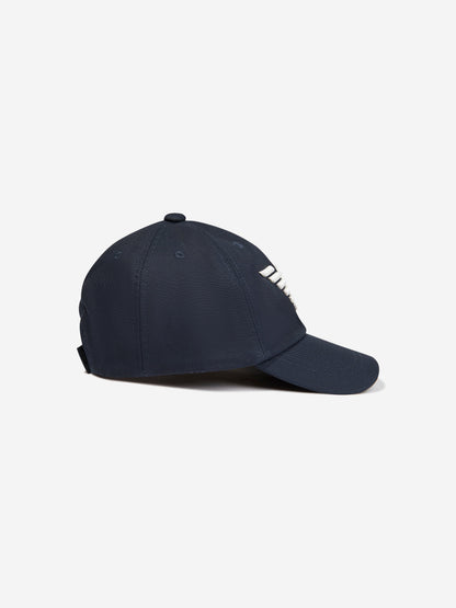 海军蓝 Emporio Armani Kids 徽标棒球帽