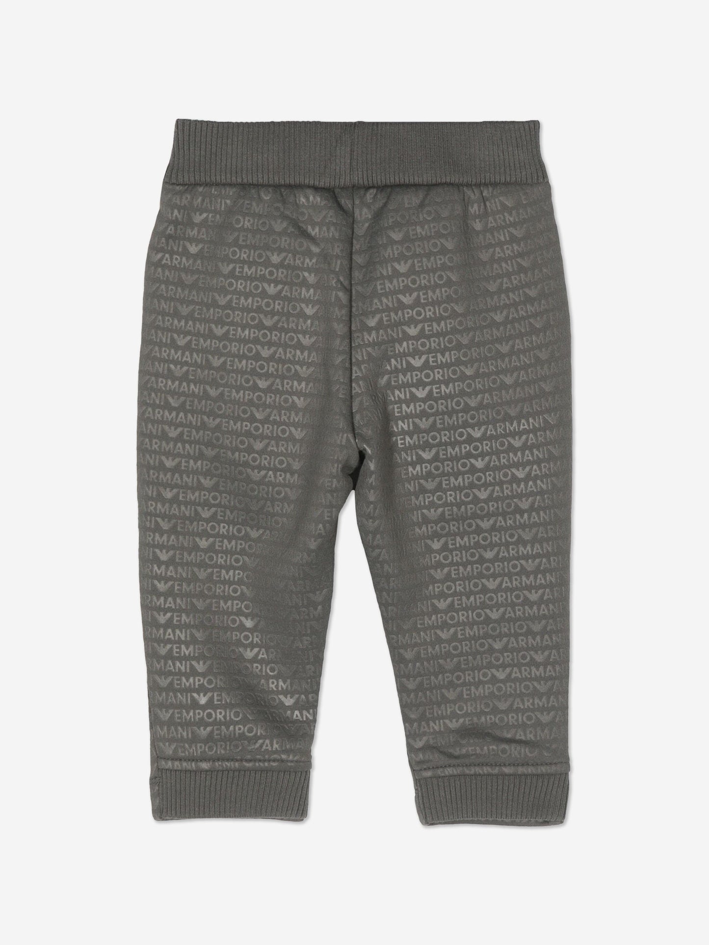 Emporio Armani 男婴绿色徽标慢跑裤