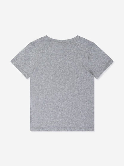 Emporio Armani 男童徽标 T 恤（灰色）