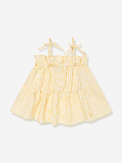 Emporio Armani 女童条纹防晒上衣（黄色）
