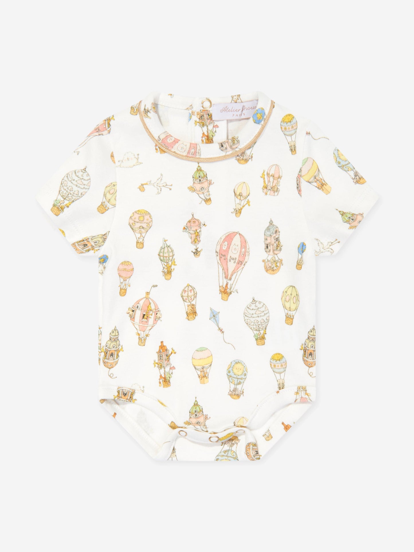 Atelier Choux Baby Classic Bodysuit in White