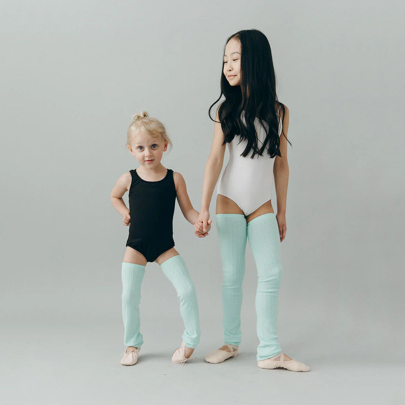 儿童浅绿色芭蕾舞护腿(Ariel - KIDS leg warmers)