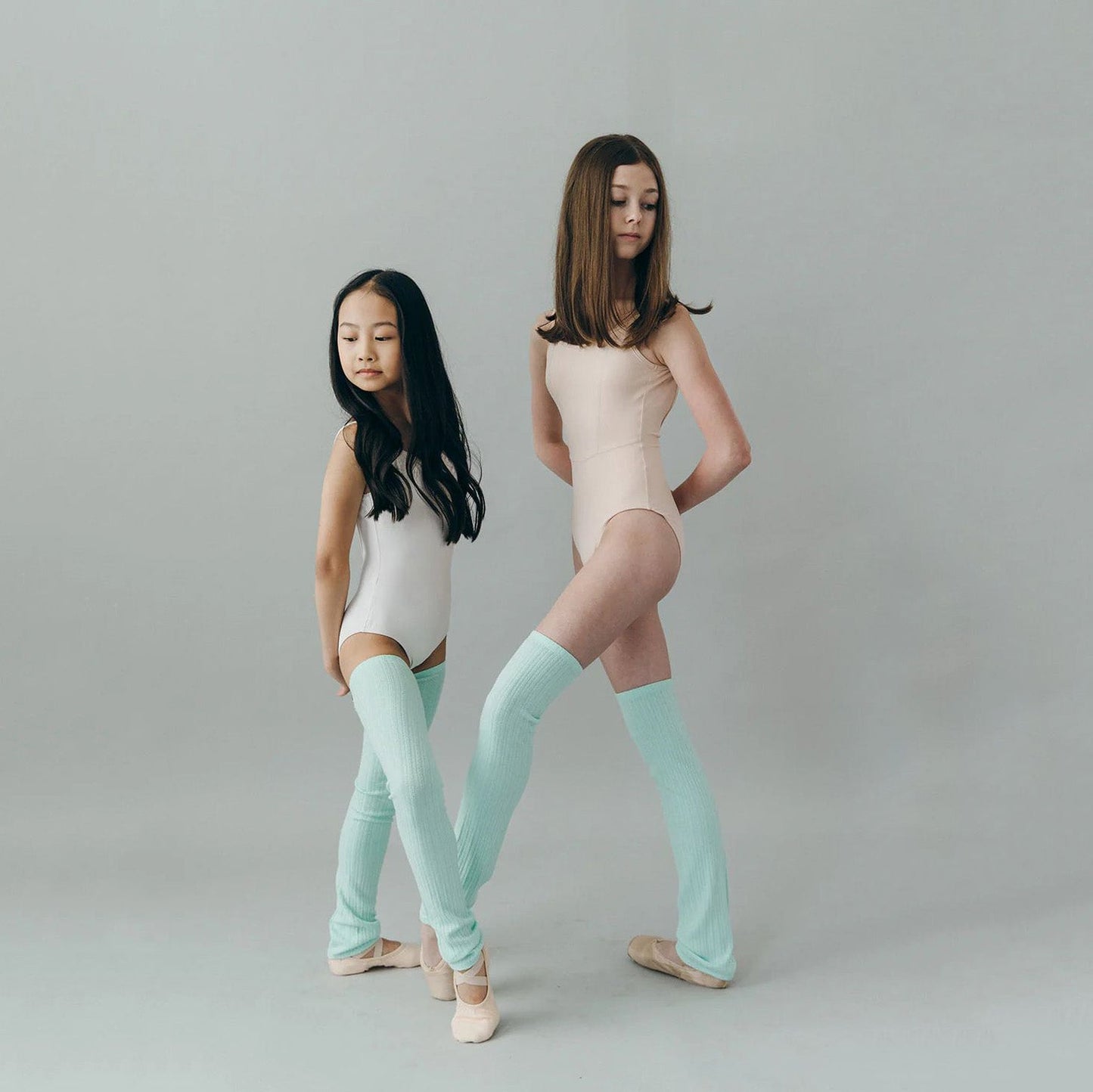 儿童浅绿色芭蕾舞护腿(Ariel - KIDS leg warmers)