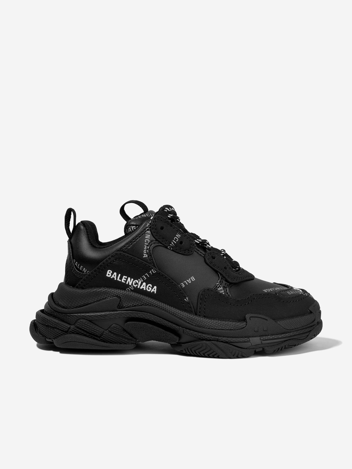 Balenciaga 儿童反光徽标 Triple S 运动鞋
