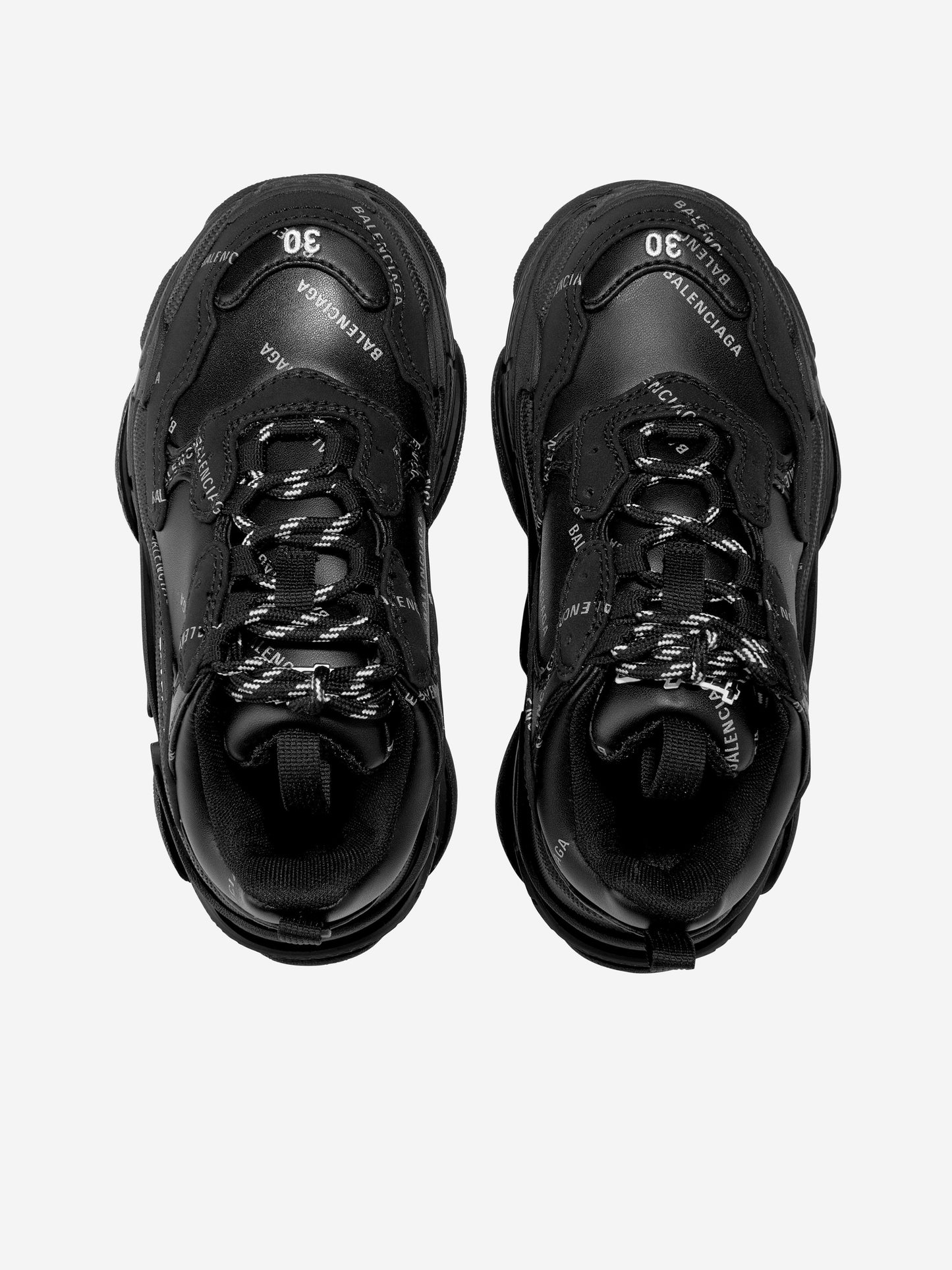 Balenciaga 儿童反光徽标 Triple S 运动鞋