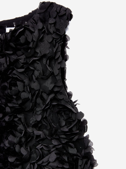 BCBG Girls Tulle Rose Dress in Black