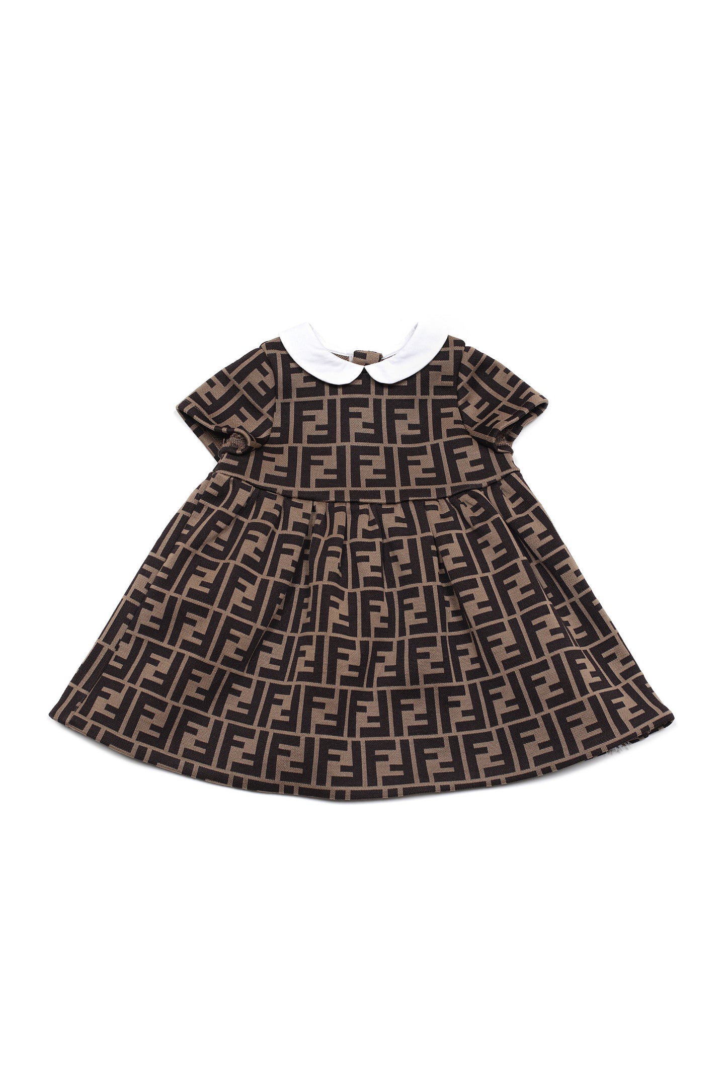 Baby Girls Beige FF Cotton Dress