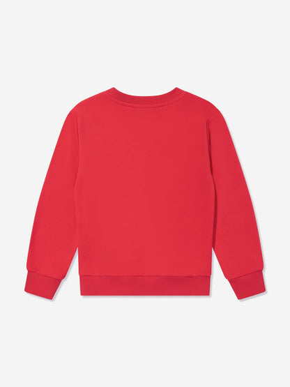 Balmain Kids 徽标运动衫（红色）
