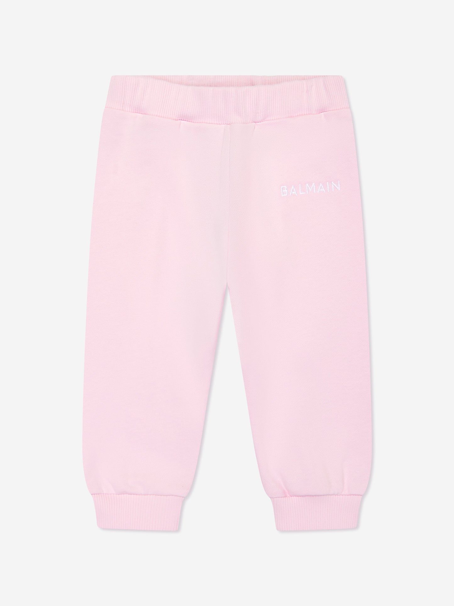 Balmain 女童粉色徽标慢跑裤