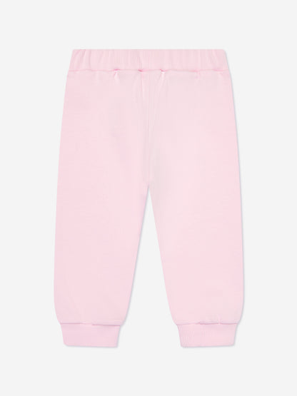 Balmain 女童粉色徽标慢跑裤