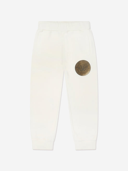 Balmain Kids Logo 慢跑裤（象牙色）