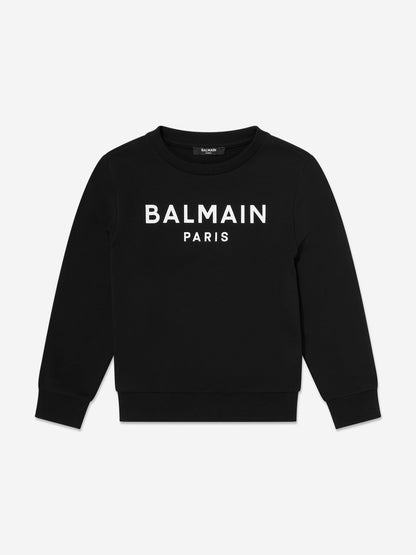 Balmain Kids Logo Sweatshirt in Black