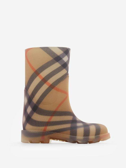 Burberry 儿童橡胶 Marsh 高筒靴（米色）