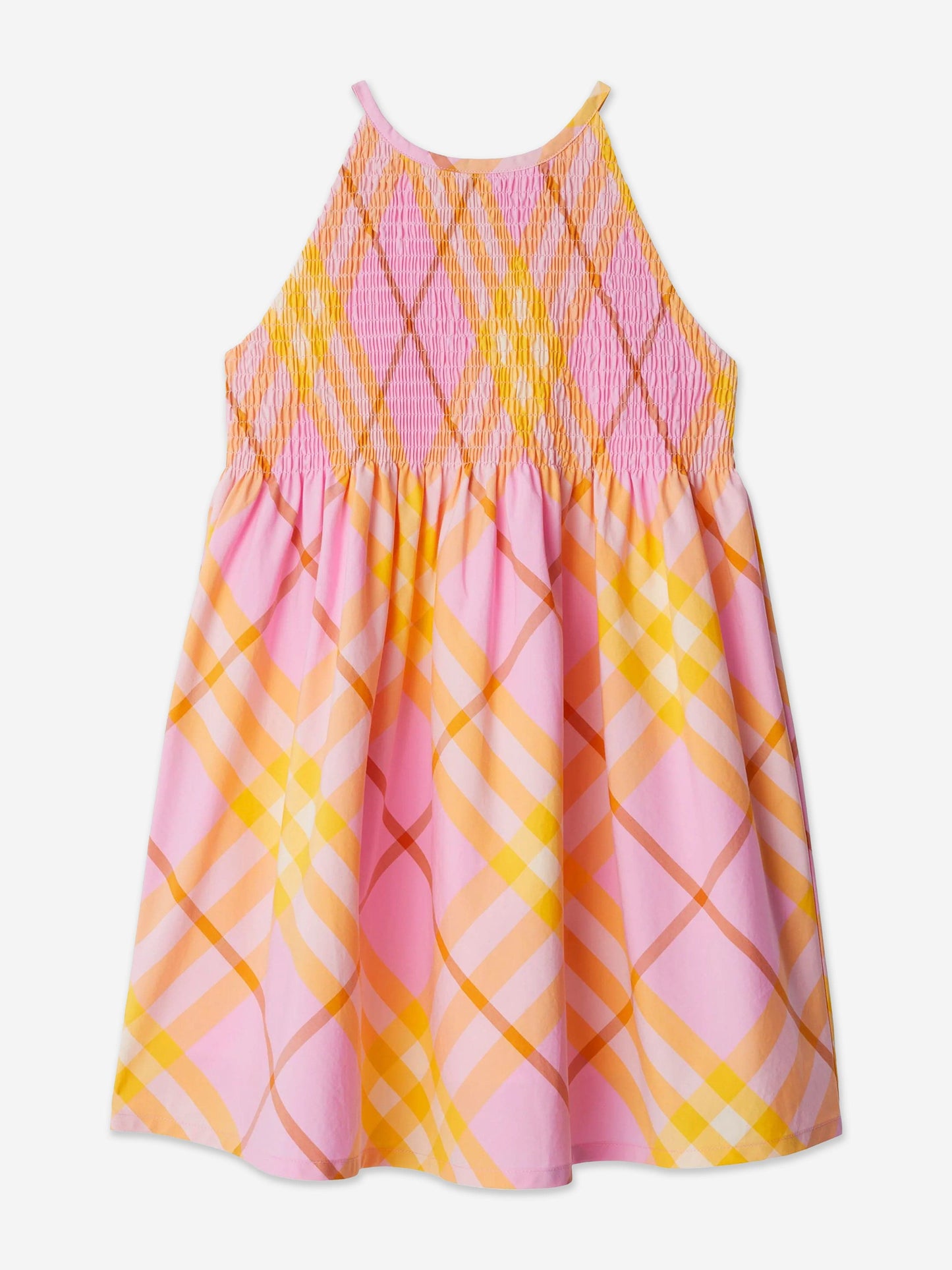 Burberry 女童 Elsie 格纹连衣裙（粉色）