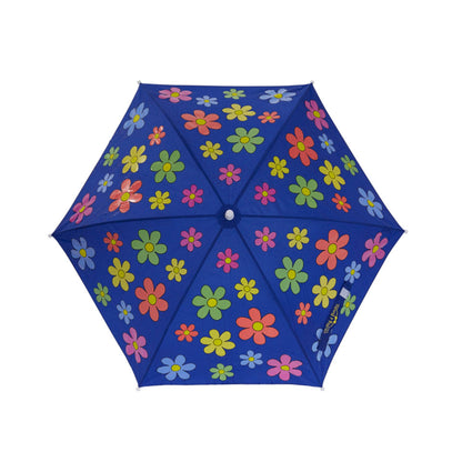 Dark Blue Flower Umbrella
