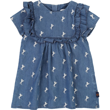 Baby Girls Blue Cotton Dress