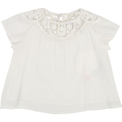 Baby Girls White & Terre Babysuit