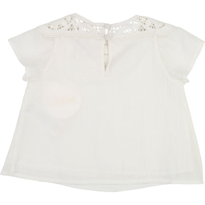 Baby Girls White & Terre Babysuit