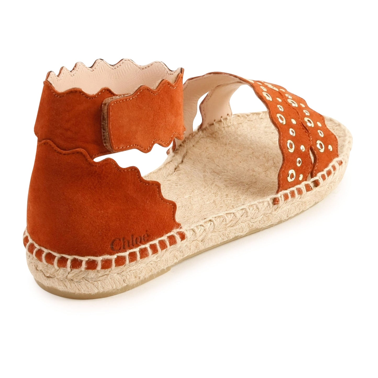 女童锈红色凉鞋