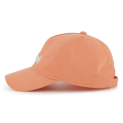 女童桃粉色Logo棒球帽