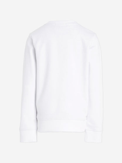 Calvin Klein Boys Hyper Real Monogram Sweatshirt in White