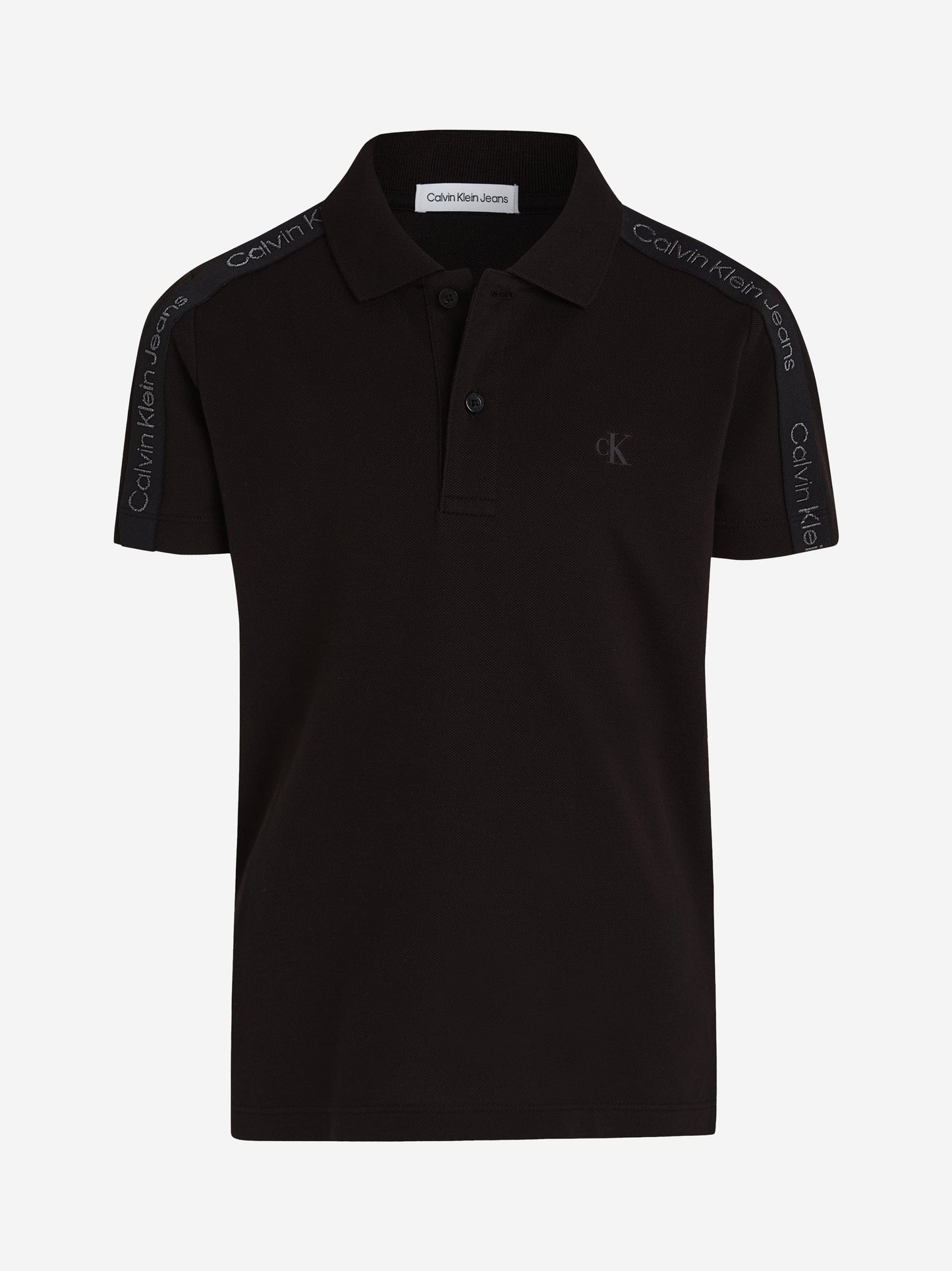 男童黑色修身 Polo 衫