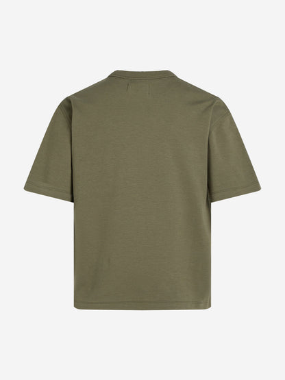 Boys Outlined Fleece Monogram T-Shirt in Green
