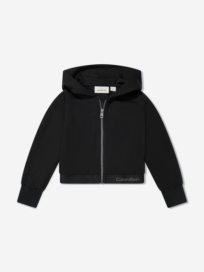 Girls Logo Tape Punto Tracksuit in Black