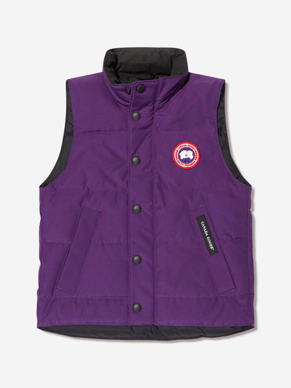 Canada Goose 儿童羽绒填充 Vanier 背心（紫色）