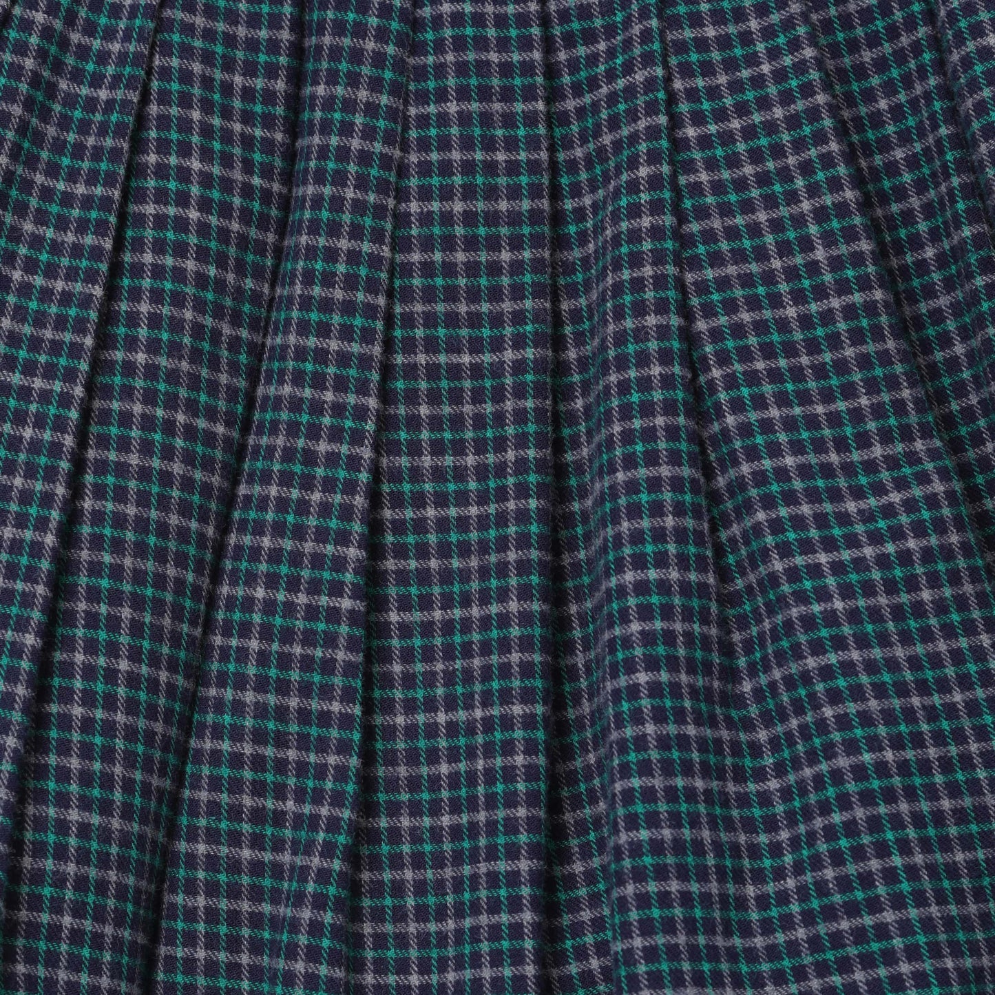 女童蓝色格子棉短裙