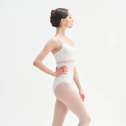女童白色"BRIGID"芭蕾舞连体衣(KC17038-C82/L01+L03+PD01+L01 - SILK)