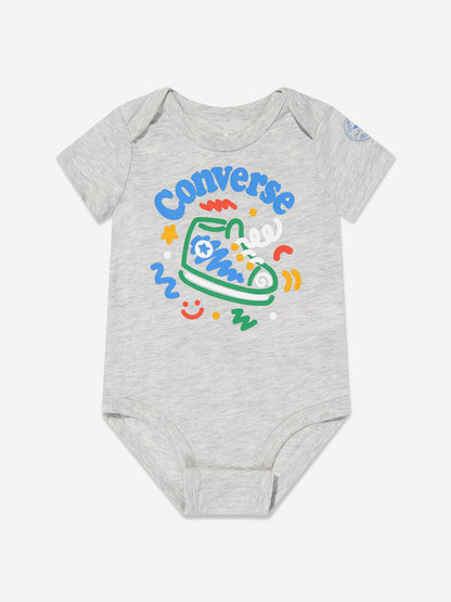 Converse 男婴 3 件套图案连体衣套装（多色）