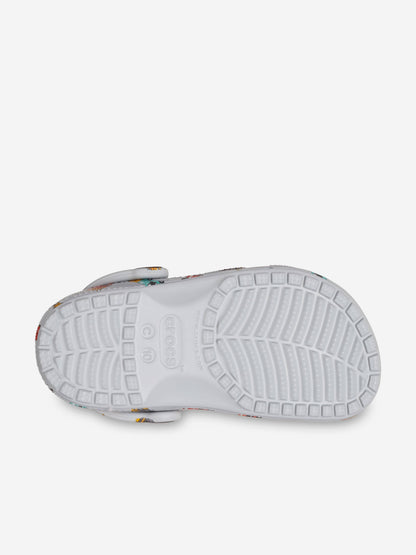 Boys Classic Race Cars Graphic Clog in Grey