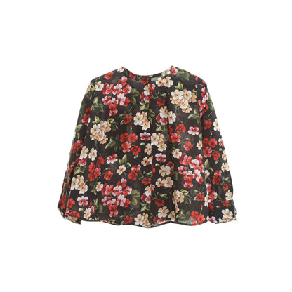 Girls Multicolor Allover Flower Printed Blouse