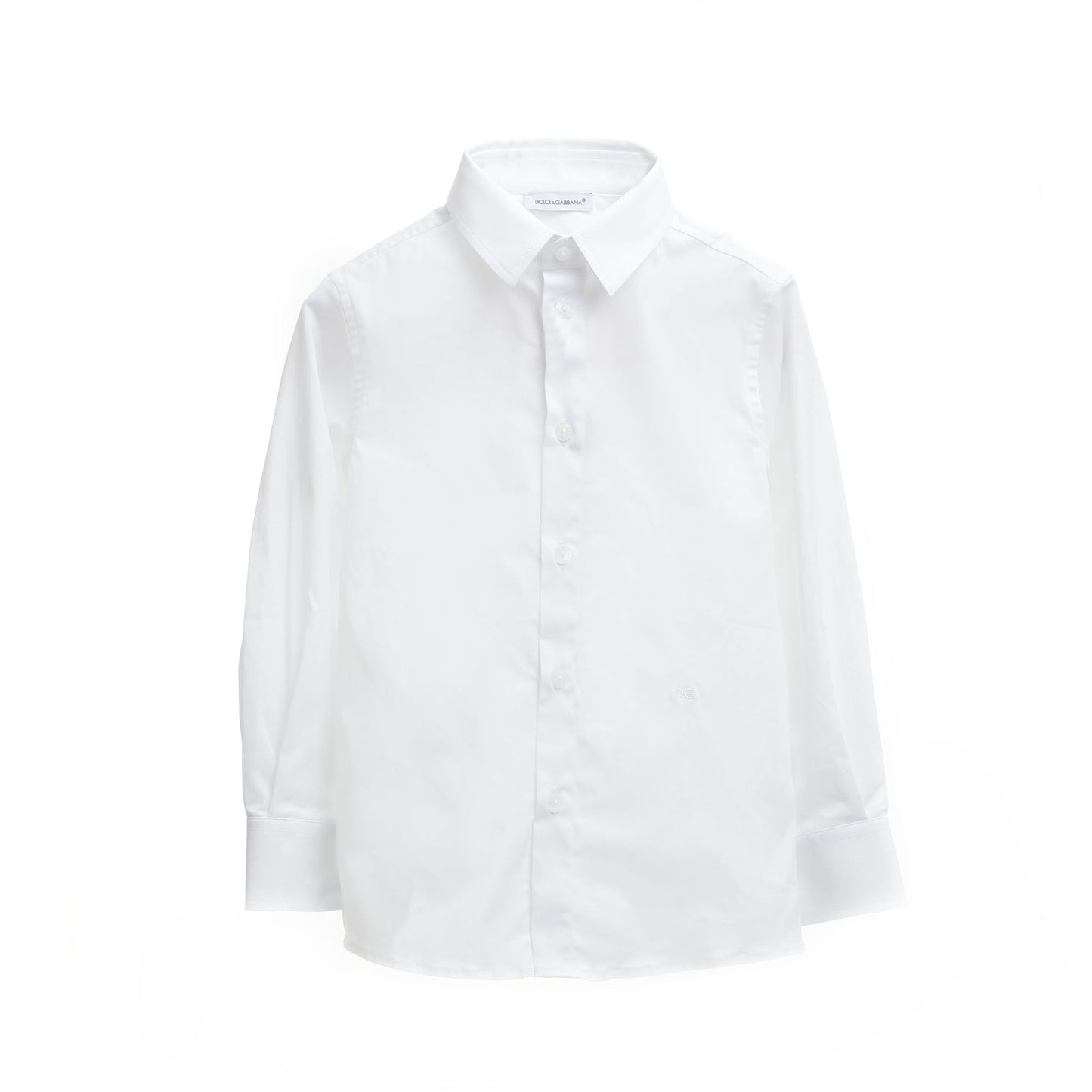 Boys White Long Sleeve Cotton Shirt
