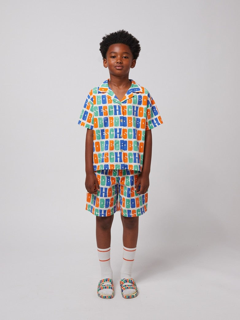 Multicolor Bobo Choses all over woven shirt