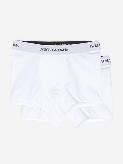 Dolce & Gabbana 男童白色两件套平角短裤