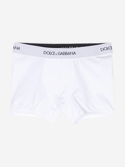 Dolce & Gabbana 男童白色两件套平角短裤