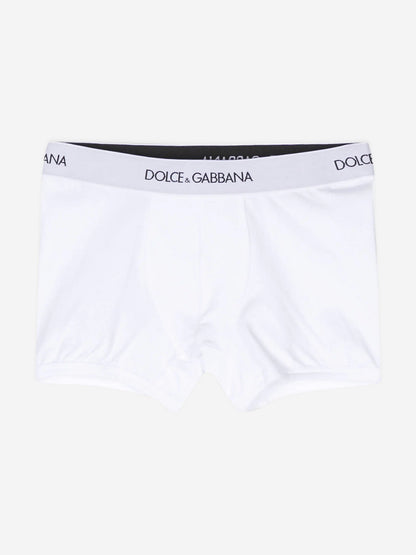 Dolce & Gabbana 男童白色两件套平角短裤