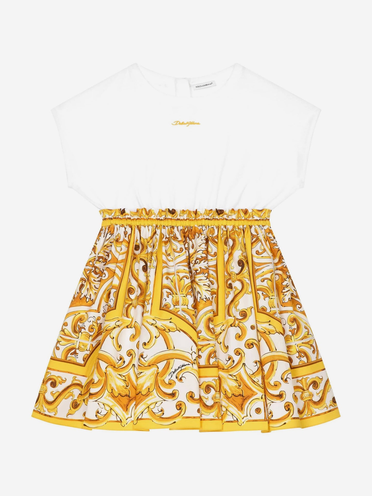 Dolce & Gabbana 女童棉质 Maiolica 连衣裙（多色）