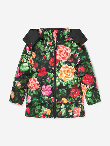 Dolce & Gabbana 女童羽绒加垫玫瑰夹克（多色）