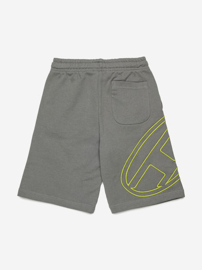 Boys Oval D Logo Sweat Shorts in Grey