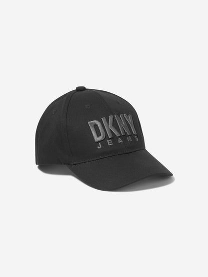 DKNY Kids 黑色徽标帽