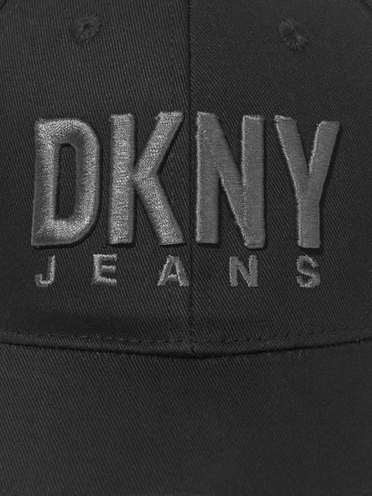 DKNY Kids 黑色徽标帽