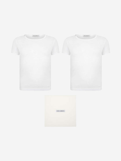Dolce & Gabbana 男童白色 2 件套 T 恤