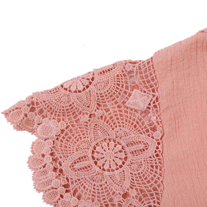 Girls Pink Frilled Sleeved Cotton 'Juliaca' Dress
